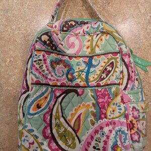 Vera Bradley Quilted lunch bag with "A" embroidered on the front